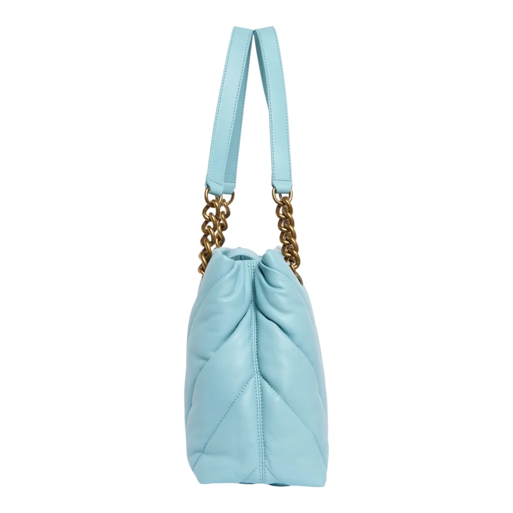 Kurt Geiger Light Blue Quilted Shoulder Bag with Gold Chain - Picture 6 of 14